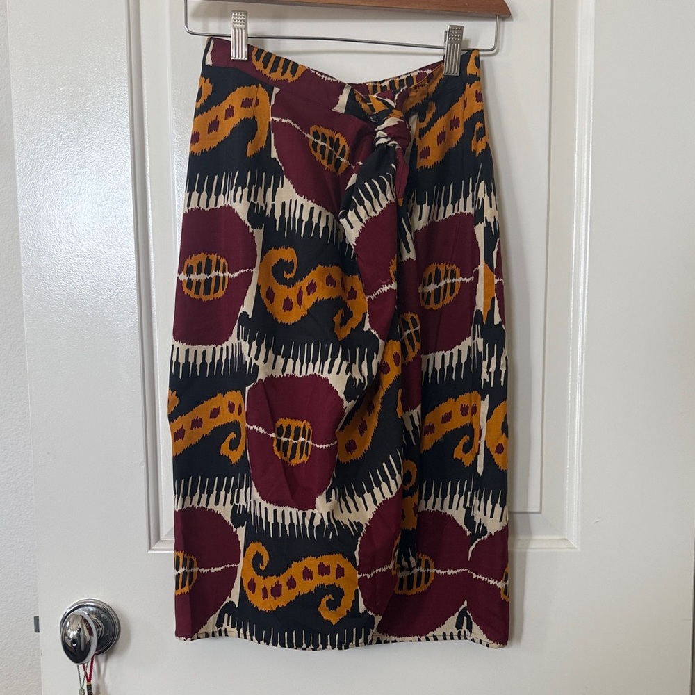 Adrienne Vittadini Silk Wrap Skirt
